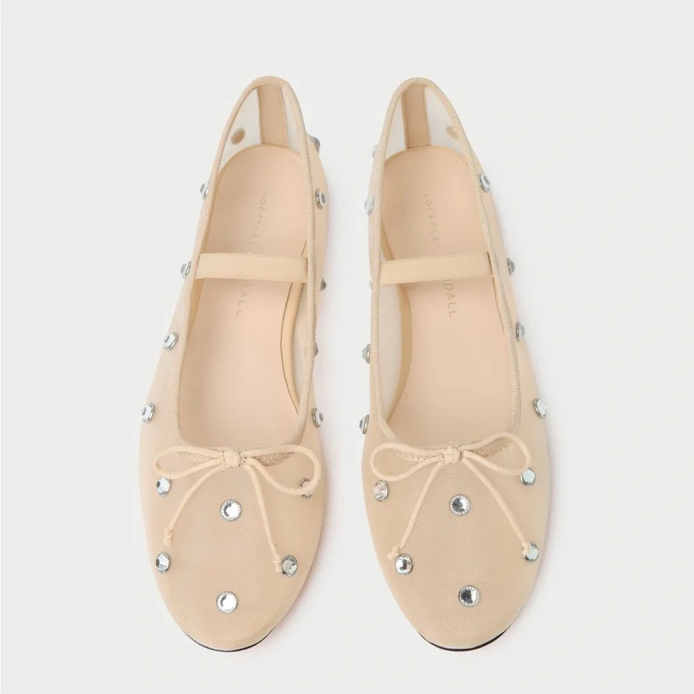 Loeffler Randall Leonie Mesh Ballet Flat with Crystals - Picture 4 of 6